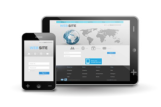 Industrial NetMedia in Leduc offers custom designed mobile responsive web sites Mobile and tablet devices showing how Industrial NetMedia offers desktop and mobile responsive websites