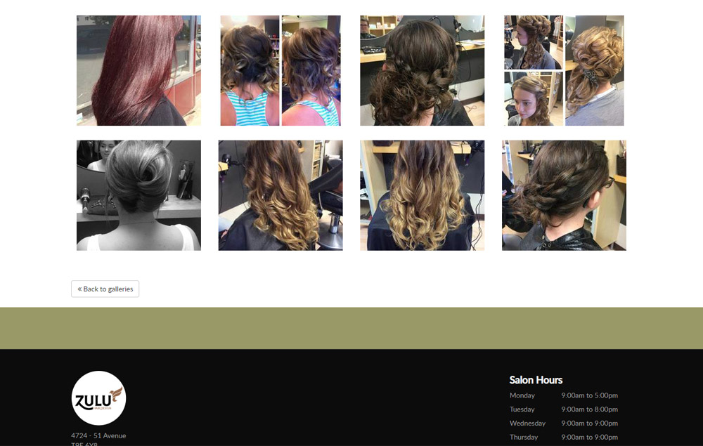 Zulu Hair photos page - website designed by Industrial NetMedia/Creative101