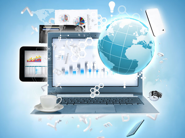 A montage of computer-related images symbolic of online marketing services offered by Industrial NetMedia A montage of computer-related images symbolic of online marketing services offered by Industrial NetMedia