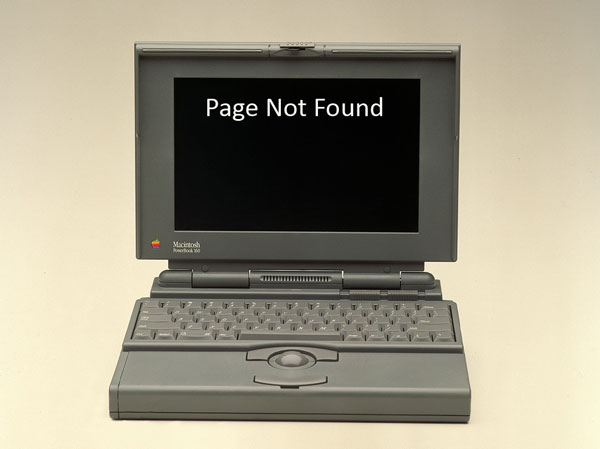 A computer monitor with the words "Page Not Found" symbolizes business invisibility