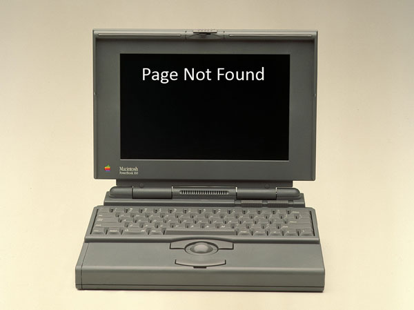 A computer monitor with the words "Page Not Found" symbolizes business invisibility A computer monitor with the words "Page Not Found" symbolizes business invisibility