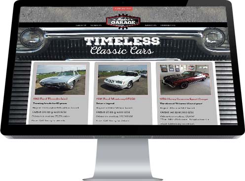 INM of Edmonton/Leduc created this classic homepage for Madn's Garage in Leduc County